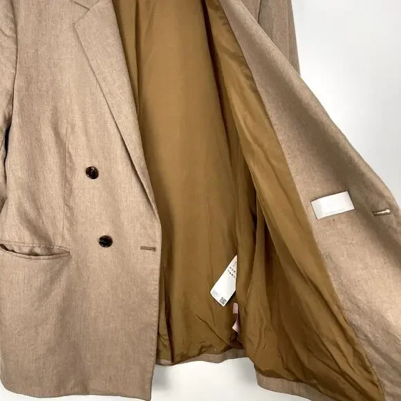 Hugo‎ Boss Jericona Blazer Colombo Italy Woven Camel Tan Wool Cashmere Blazer 10